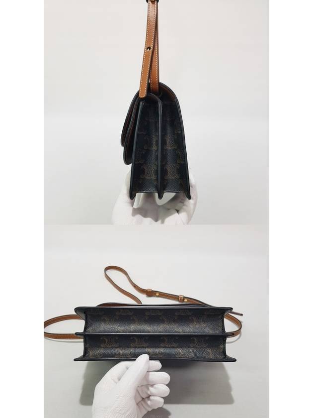 CELINE Triope Canvas Wallet On Strap Clutch Crossbody Bag