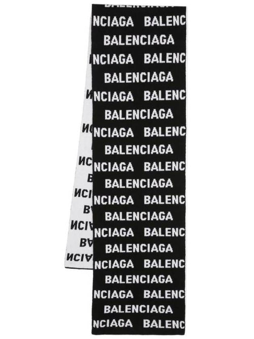 Balenciaga intarsia knit wool blend scarf 766446T1673