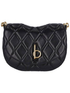 Burberry Rocking Horse Quilted Cross Bag Gold Black