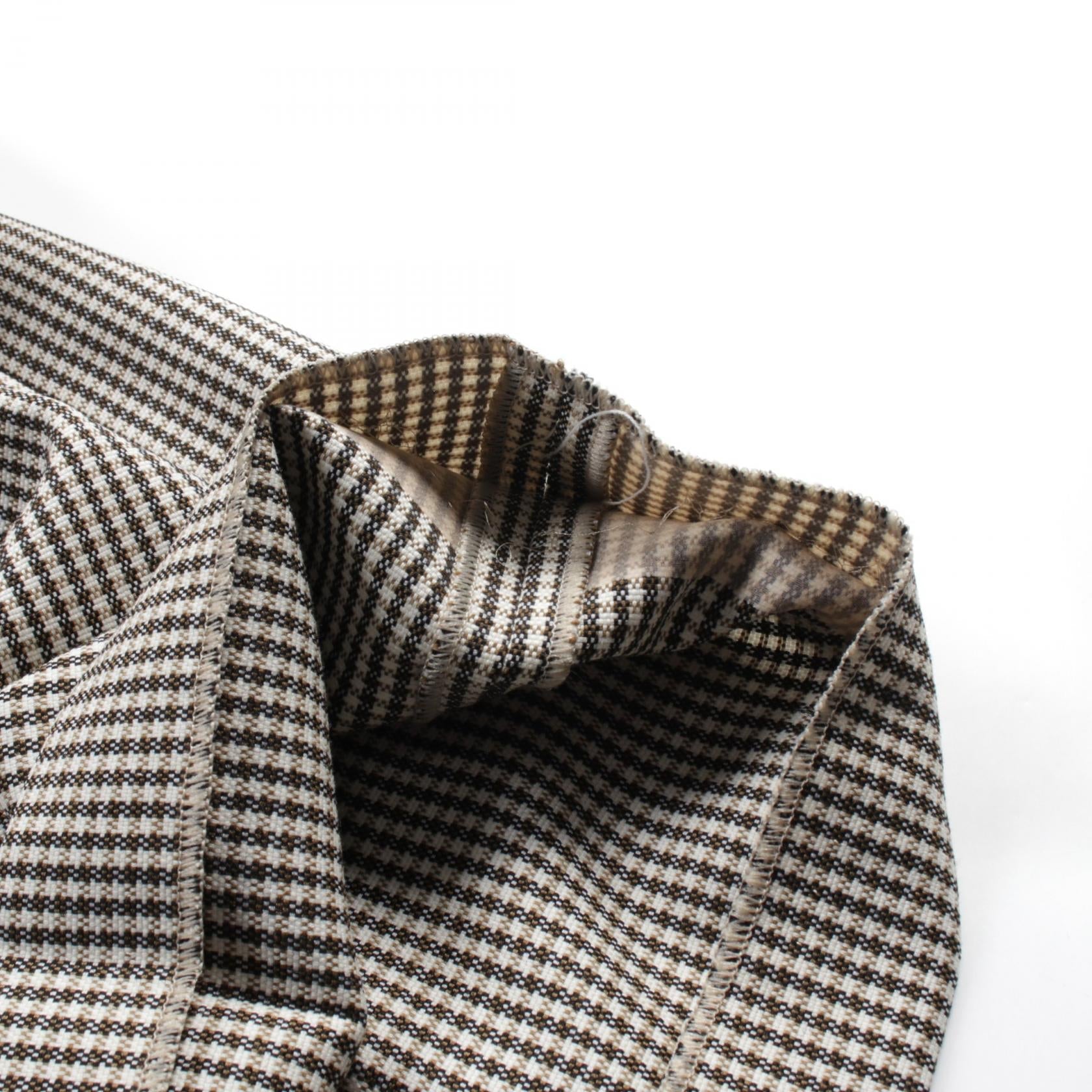 FENDI Wide pants Check Wool Beige Brown