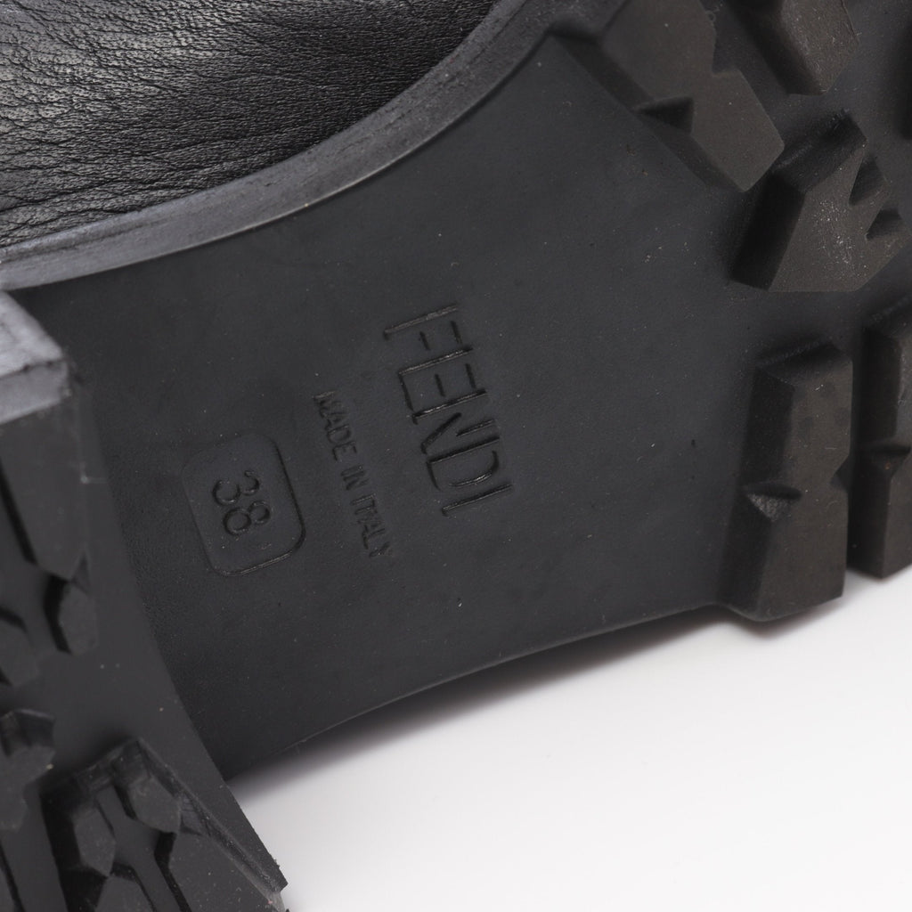 FENDI Long Engineer boot Leather Black