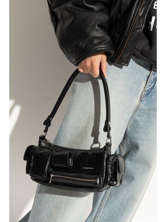 Balenciaga Superbusy Leather Shoulder Bag Black