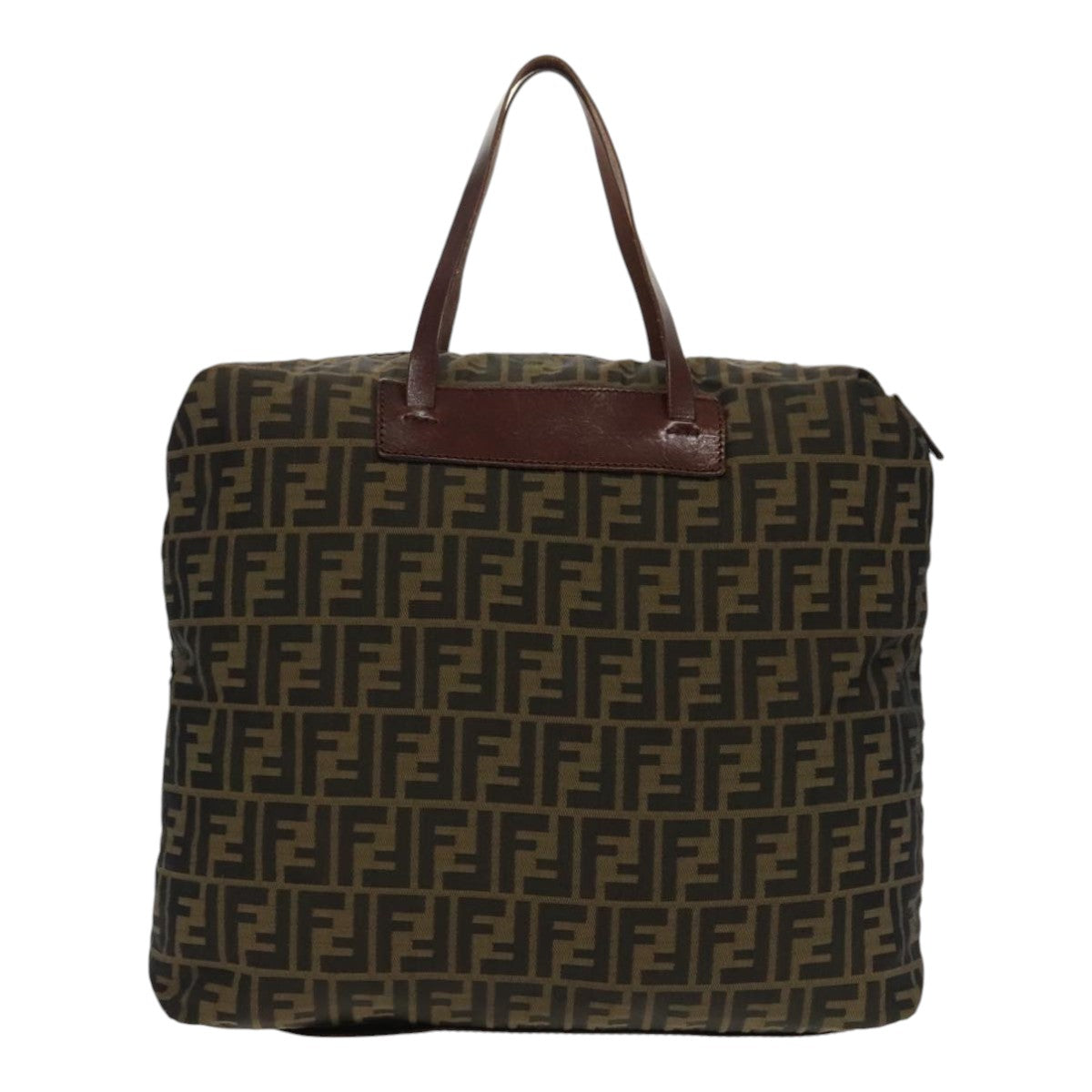 FENDI Zucca Canvas Tote Bag Brown Black gold95031