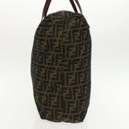 FENDI Zucca Canvas Tote Bag Brown Black gold95031