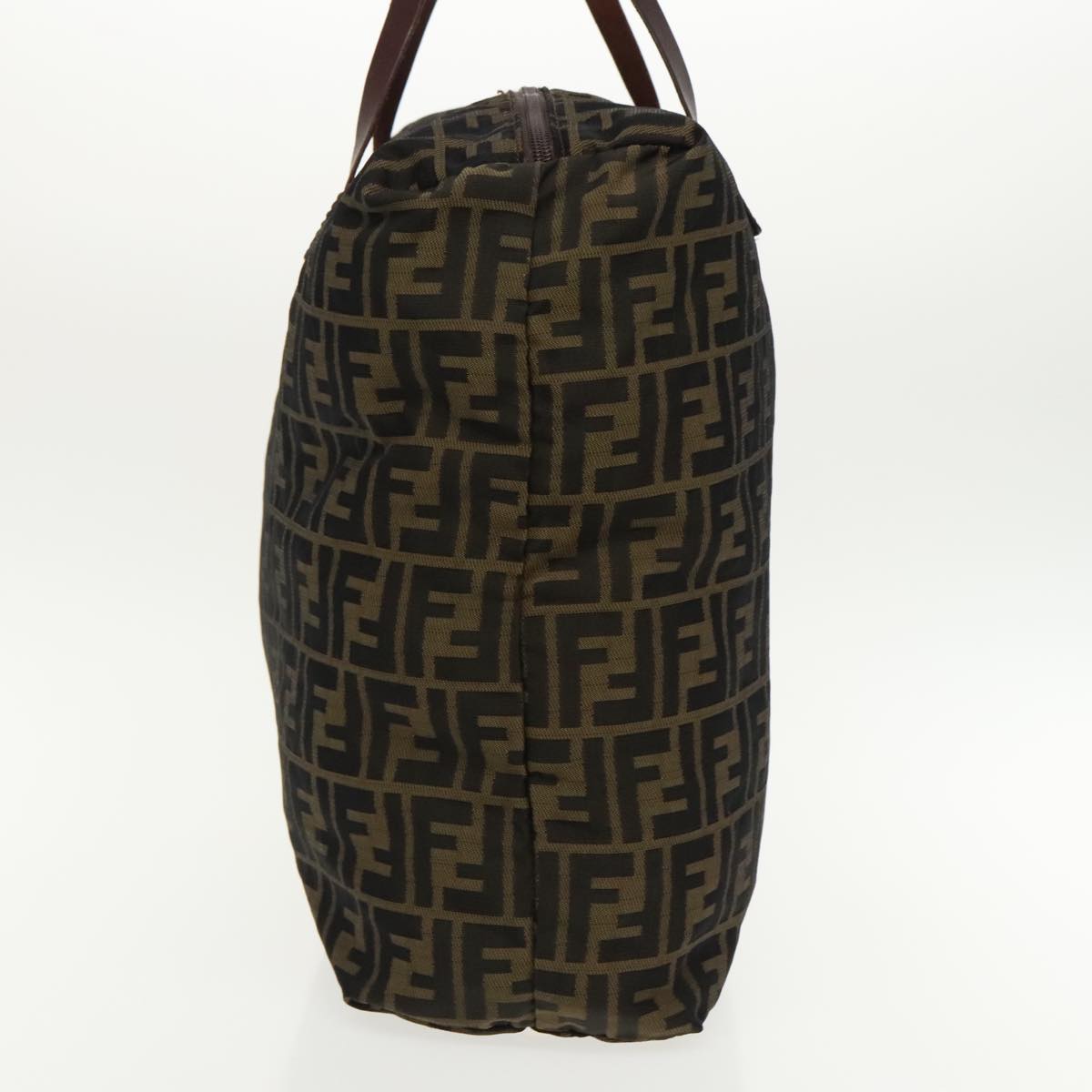 FENDI Zucca Canvas Tote Bag Brown Black gold95031