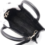 Dior BOOK TOTE Book tote Mini Canage Handbag Leather Black 2WAY
