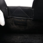 Dior BOOK TOTE Book tote Mini Canage Handbag Leather Black 2WAY