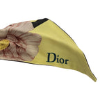 Dior Mitzah Ribbon Scarf Silk Yellow Multicolor