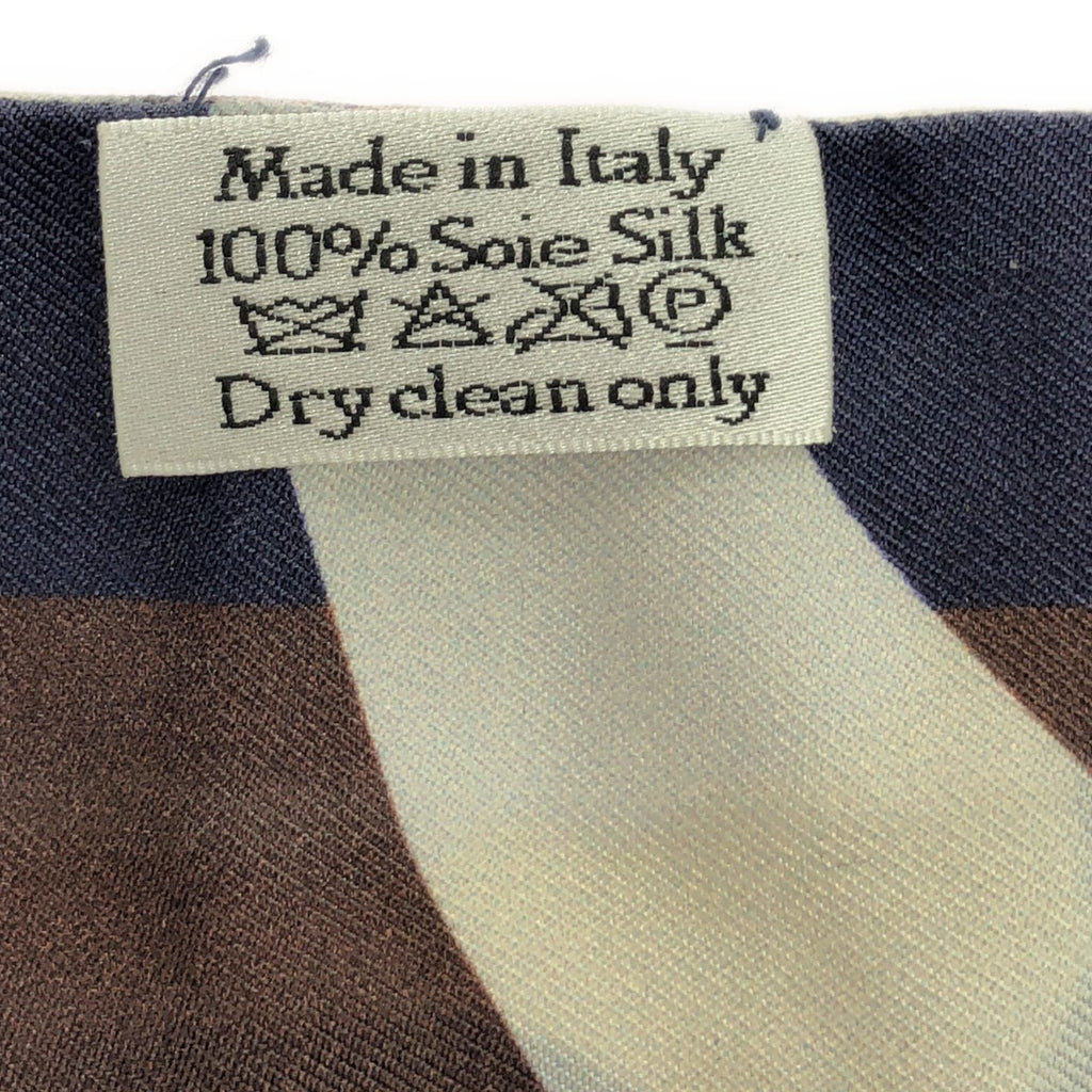 Dior Mitzah Ribbon Scarf Silk Yellow Multicolor