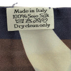 Dior Mitzah Ribbon Scarf Silk Yellow Multicolor