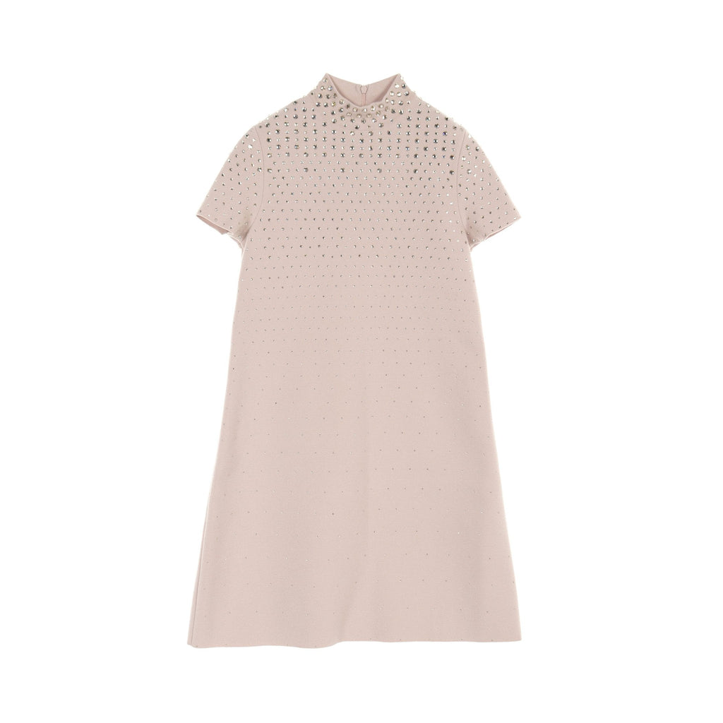 Dior Knit dress Short sleeve Wool Light pink Bijou