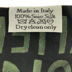 Dior Mitzah Ribbon Scarf Silk Ivory Black Multicolor