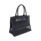 Dior BOOK TOTE Book tote Medium Mesh Handbag Tote bag Canvas Black