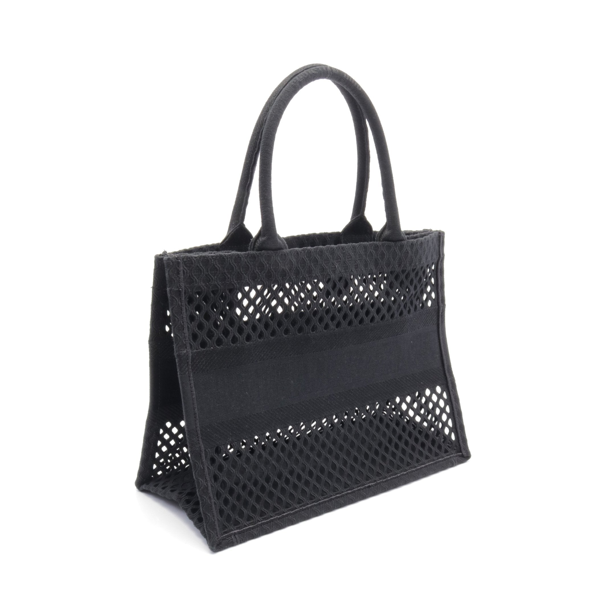 Dior BOOK TOTE Book tote Medium Mesh Handbag Tote bag Canvas Black