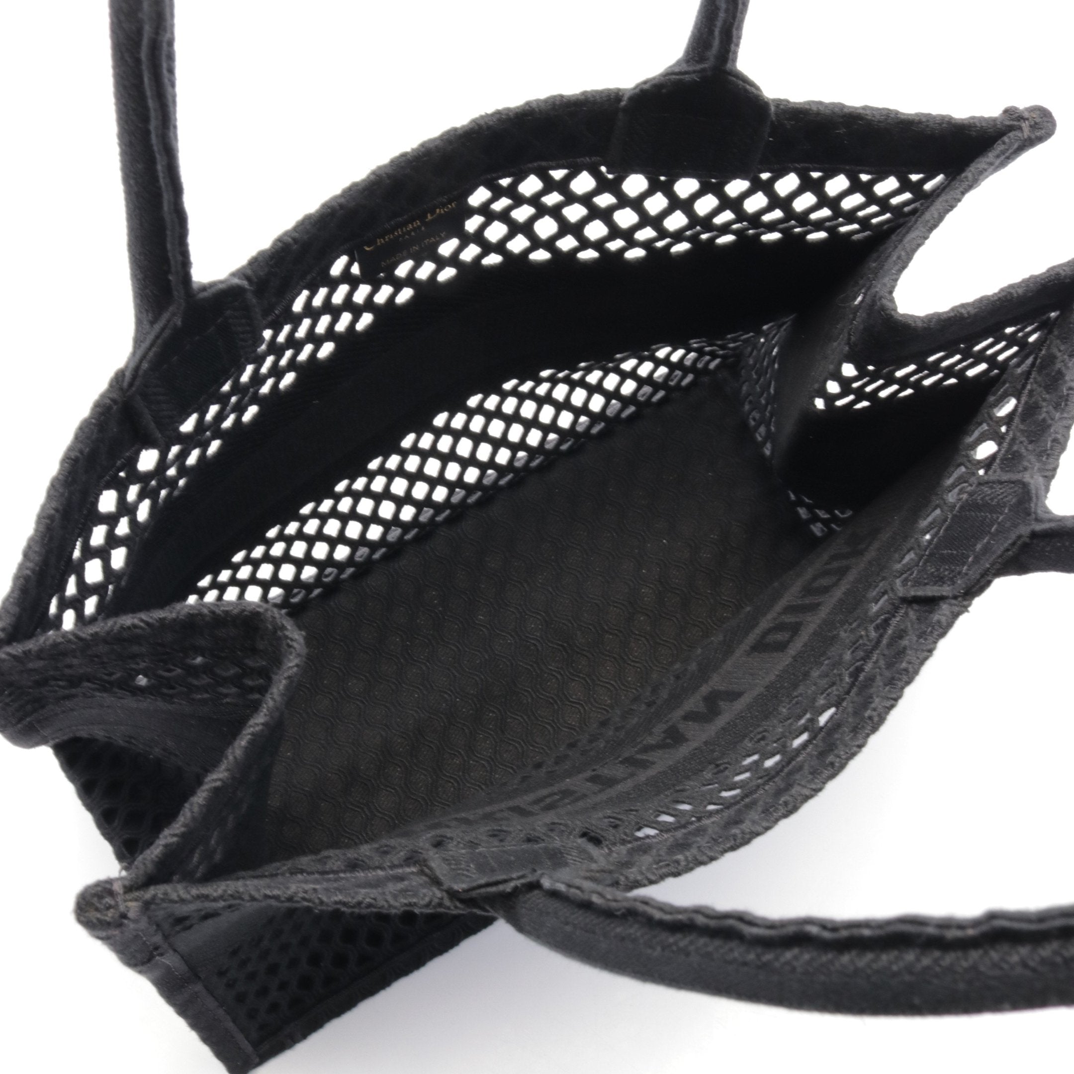 Dior BOOK TOTE Book tote Medium Mesh Handbag Tote bag Canvas Black