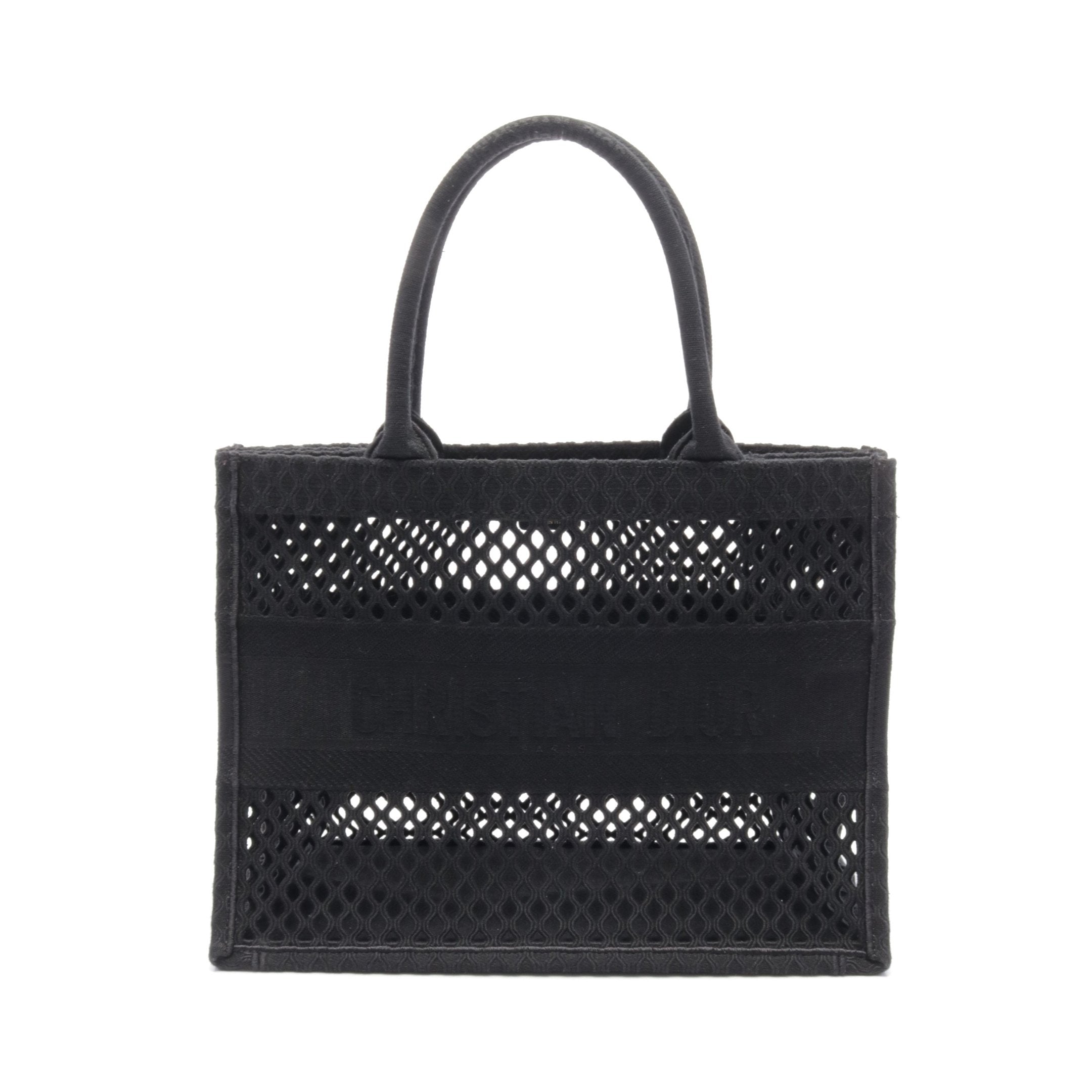 Dior BOOK TOTE Book tote Medium Mesh Handbag Tote bag Canvas Black