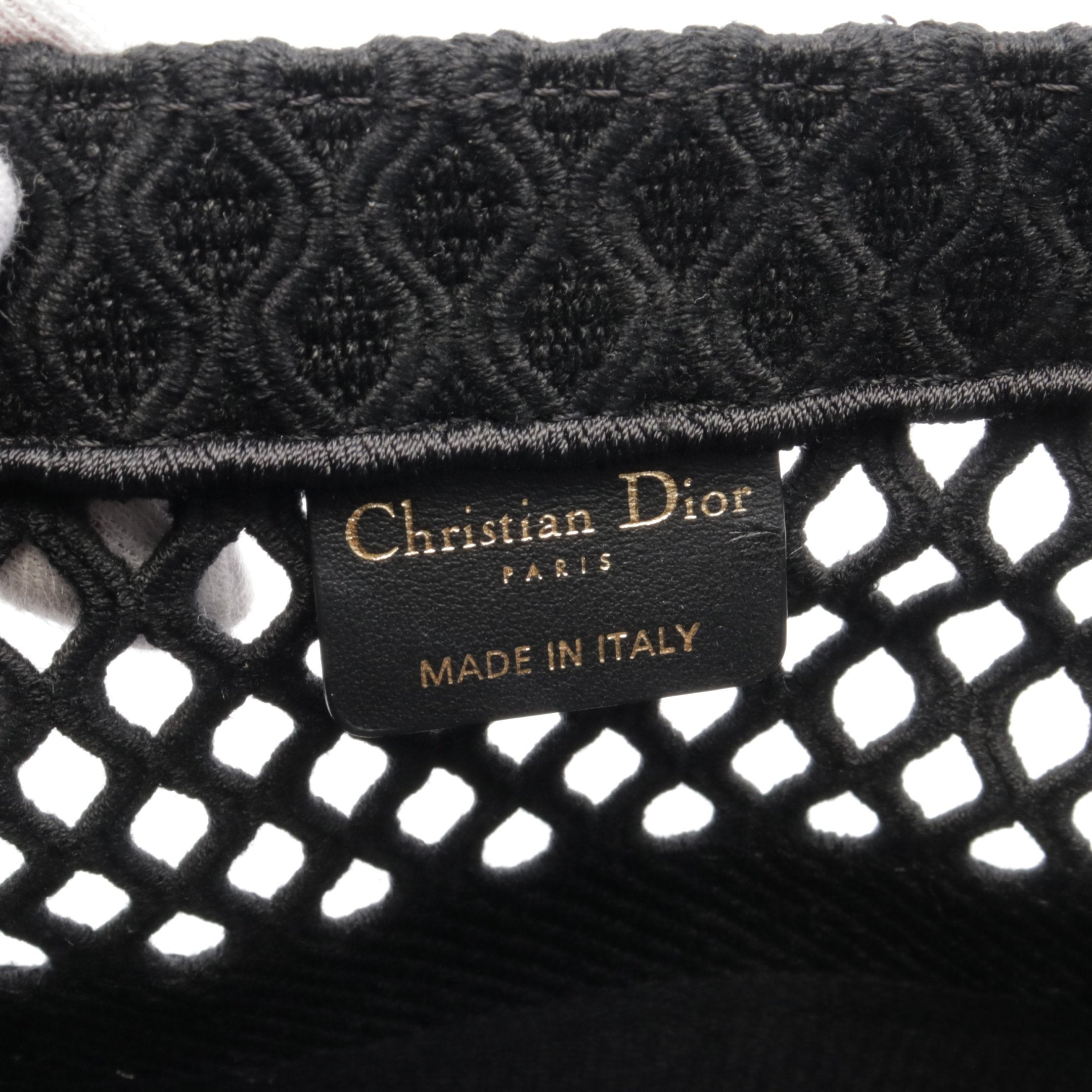 Dior BOOK TOTE Book tote Medium Mesh Handbag Tote bag Canvas Black