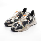 FENDI FLOW Flow Sneakers Fabric Rubber Black White Multicolor