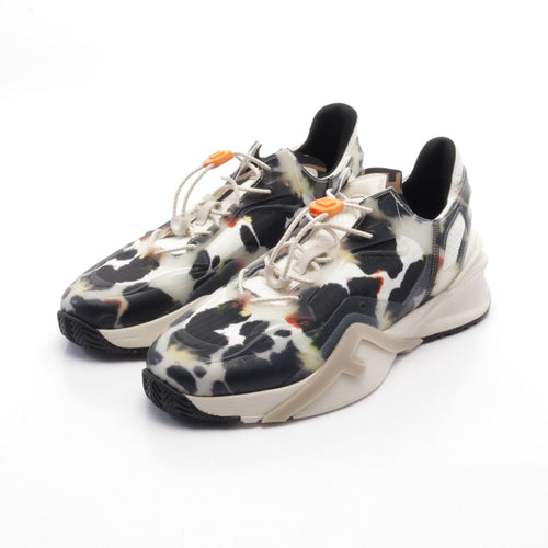 FENDI FLOW Flow Sneakers Fabric Rubber Black White Multicolor