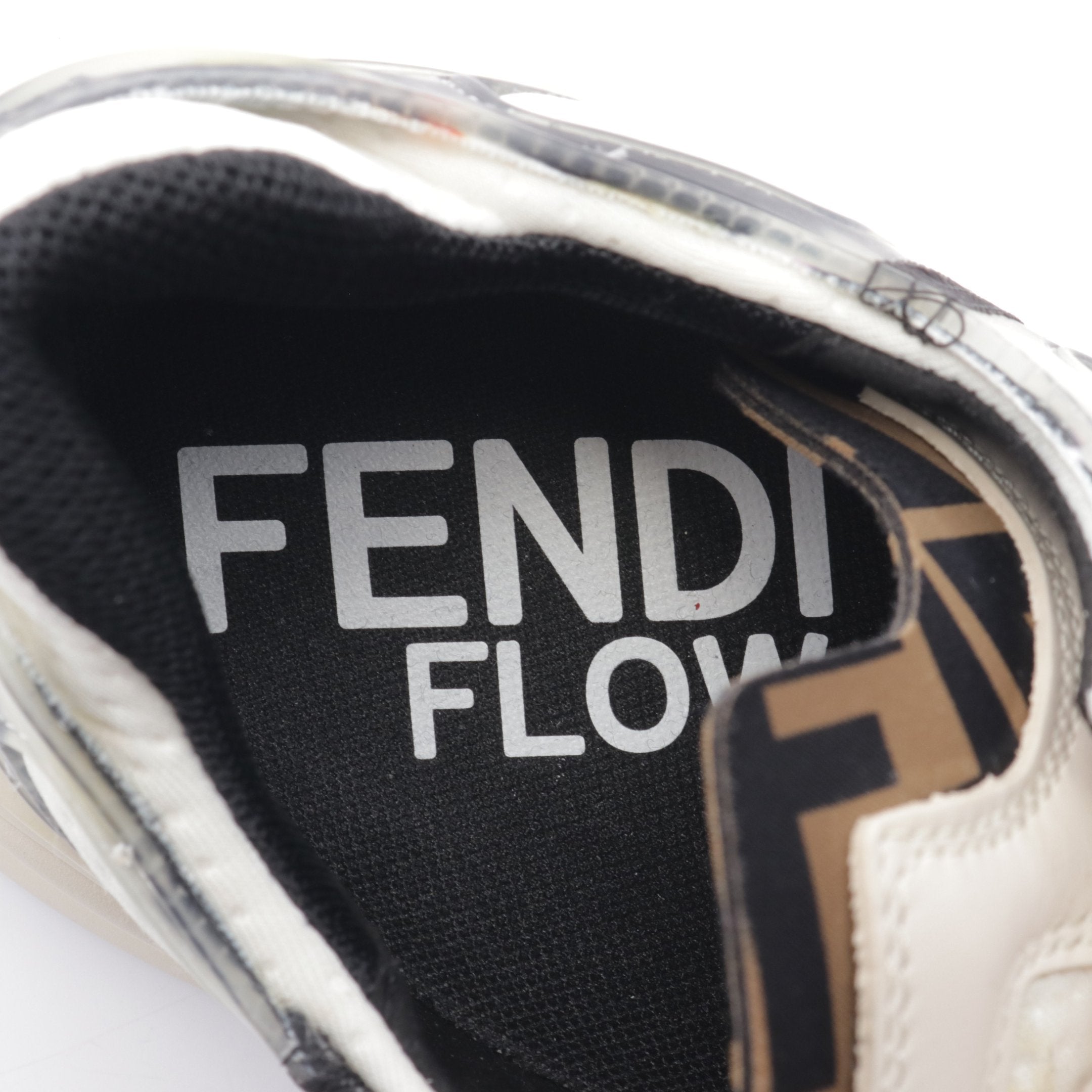 FENDI FLOW Flow Sneakers Fabric Rubber Black White Multicolor