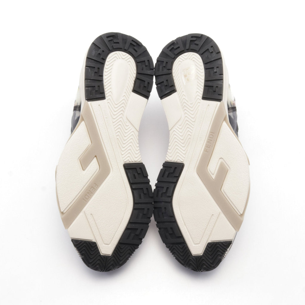 FENDI FLOW Flow Sneakers Fabric Rubber Black White Multicolor