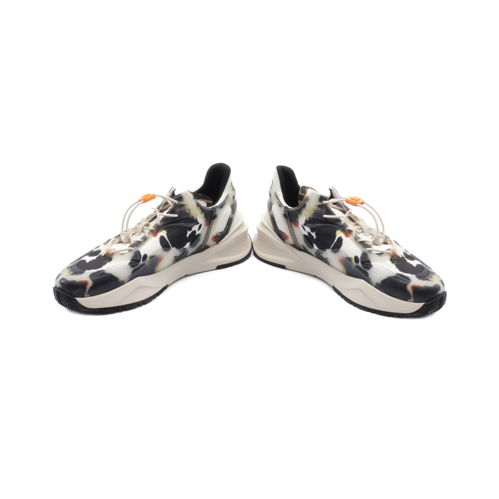 FENDI FLOW Flow Sneakers Fabric Rubber Black White Multicolor