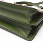 FENDI Peekaboo Isee u East-West Handbag Leather Green 2WAY