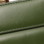 FENDI Peekaboo Isee u East-West Handbag Leather Green 2WAY