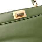 FENDI Peekaboo Isee u East-West Handbag Leather Green 2WAY