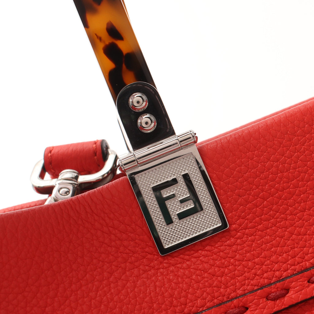 FENDI SUNSHINE MEDIUM Sunshine Medium Handbag Tote bag Leather Red 2WAY