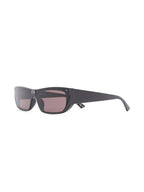 Balenciaga Shield Rectangular Sunglasses Black