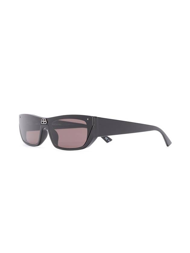 Balenciaga Shield Rectangular Sunglasses Black