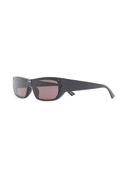 Balenciaga Shield Rectangular Sunglasses Black
