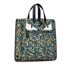 Fendi  Navy Nylon Leather Handbag Tote Bag ()