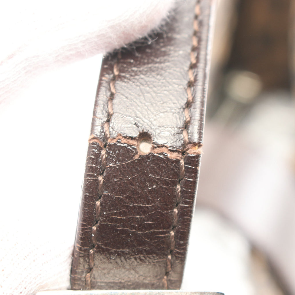 FENDI Zucca One shoulder bag Canvas Leather Dark brown