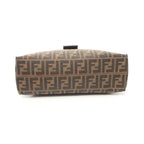 FENDI Zucca One shoulder bag Canvas Leather Dark brown
