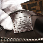 FENDI Zucca One shoulder bag Canvas Leather Dark brown