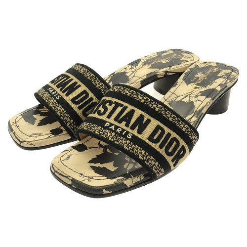 Dior Mule Mule Sandals Canvas Beige