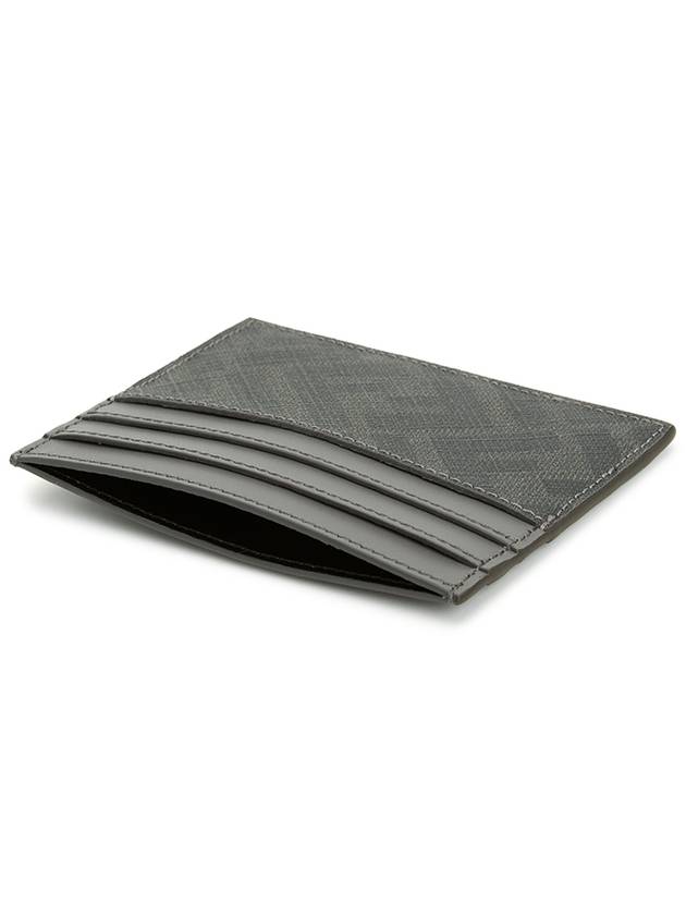Fendi Diagonal FF Canvas Card Wallet Grey