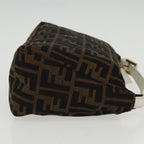 FENDI Zucca Canvas Hand Bag Brown White Gold95333