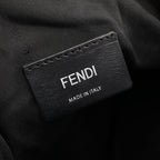 FENDI Backpack Rucksack Logo Nylon Leather Blue