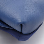 FENDI Backpack Rucksack Logo Nylon Leather Blue