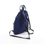 FENDI Backpack Rucksack Logo Nylon Leather Blue