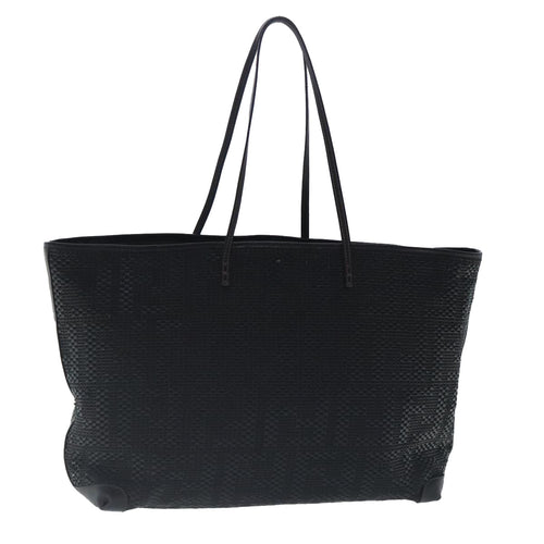 FENDI Zucca Canvas Tote Bag Leather Black95342