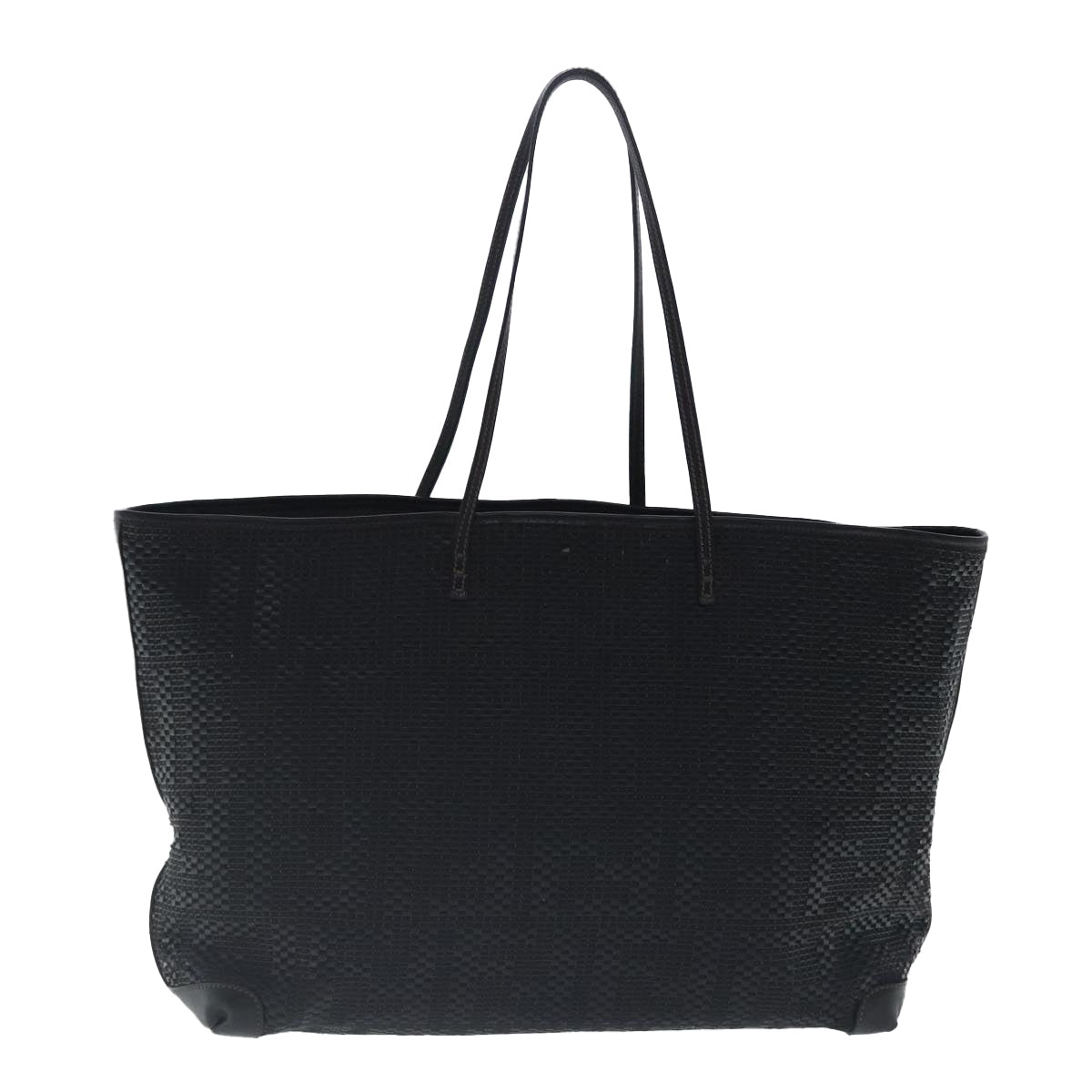 FENDI Zucca Canvas Tote Bag Leather Black95342