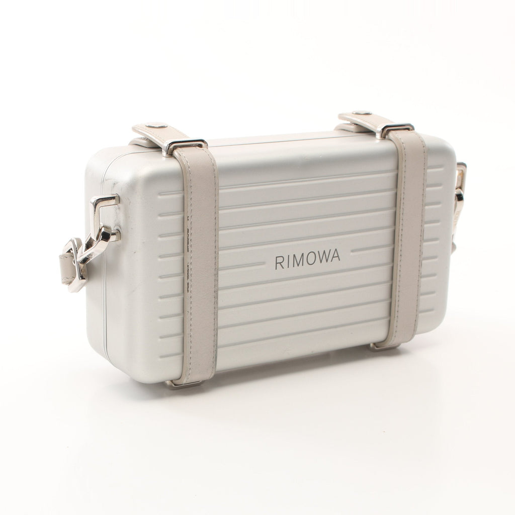 Dior DIOR * RIMOWA Personal clutch bag Shoulder bag Shoulder wallet Aluminum Leather Silver