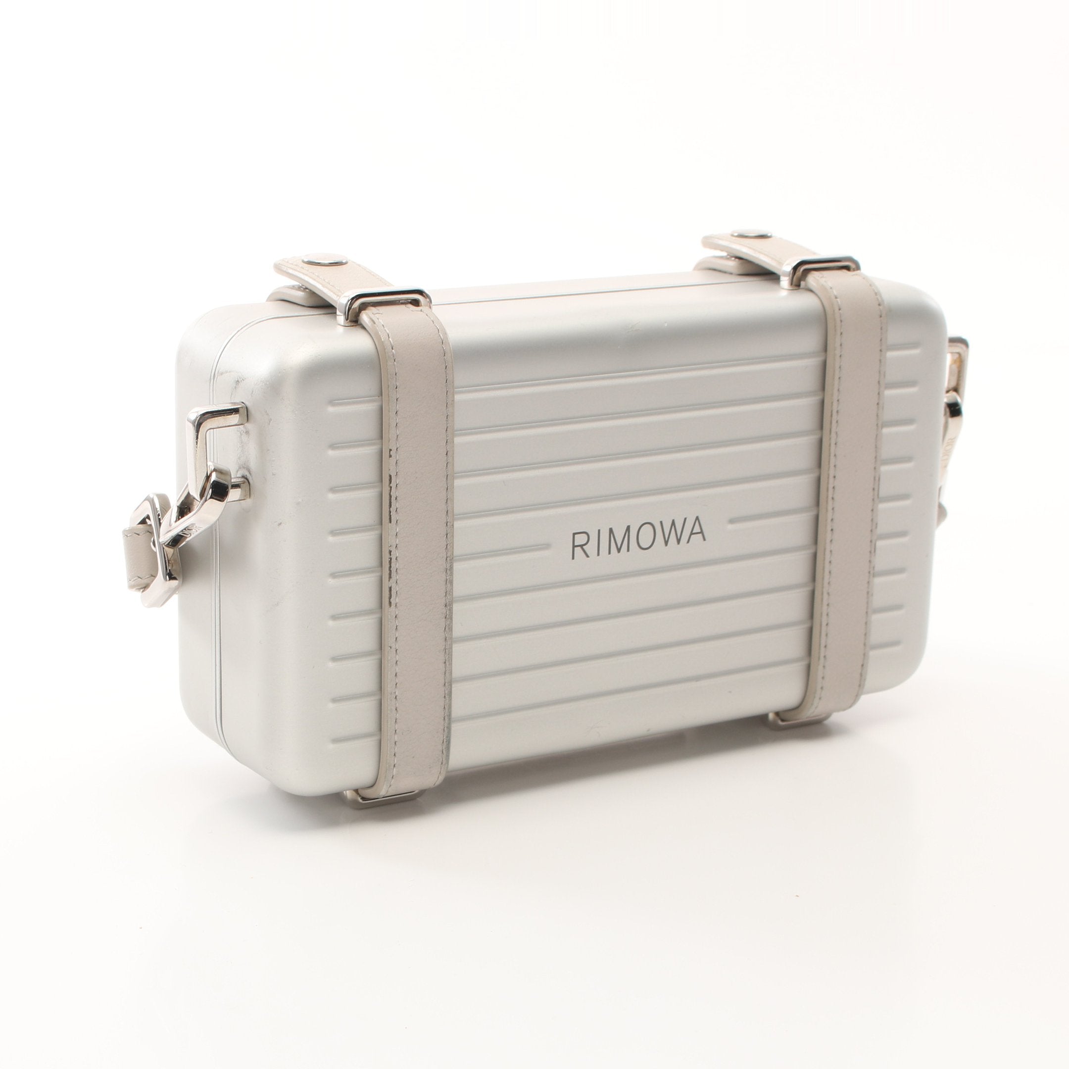Dior DIOR * RIMOWA Personal clutch bag Shoulder bag Shoulder wallet Aluminum Leather Silver