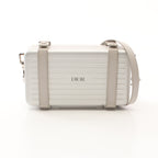 Dior DIOR * RIMOWA Personal clutch bag Shoulder bag Shoulder wallet Aluminum Leather Silver