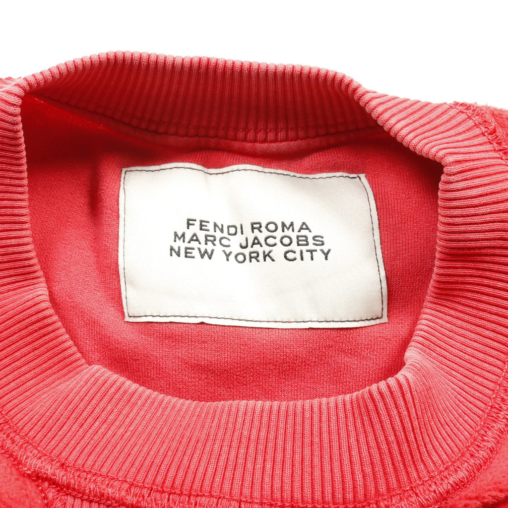 FENDI FENDI * MARC JACOBS Sweatshirt Side zip Cotton Red