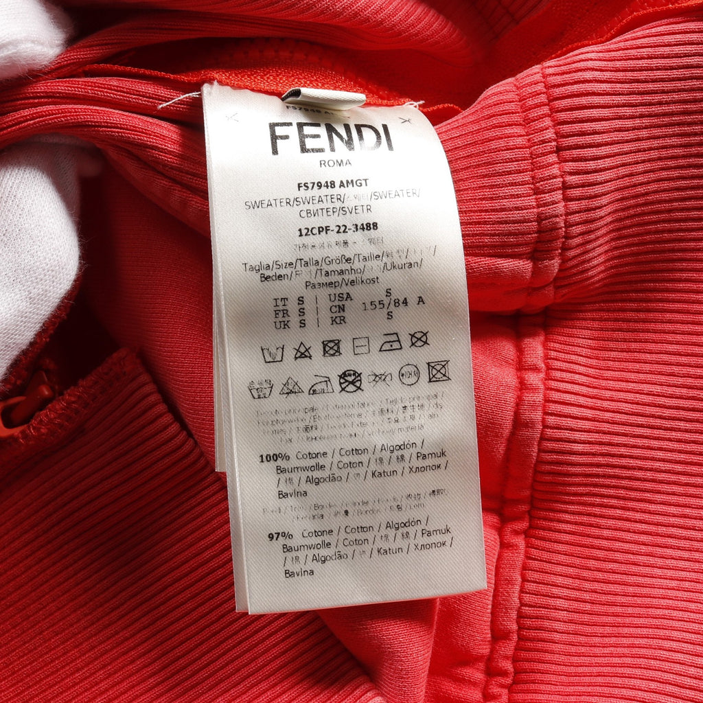 FENDI FENDI * MARC JACOBS Sweatshirt Side zip Cotton Red
